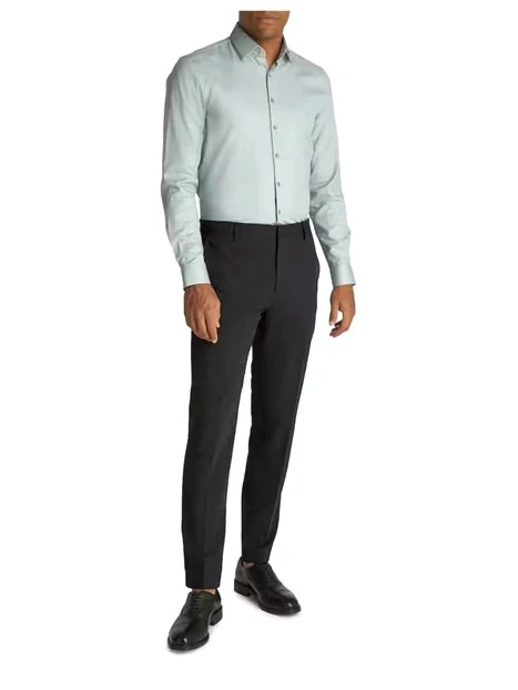 PANTALONI CHINO IN TWILL AFFUSOLATI UOMO NERO