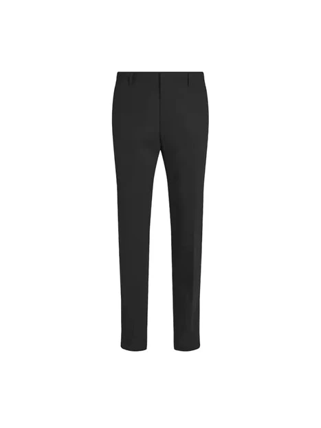 PANTALONI CHINO IN TWILL AFFUSOLATI UOMO NERO