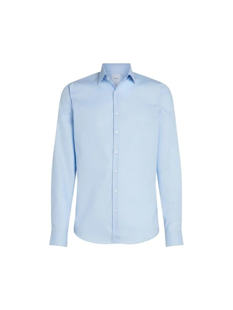 CAMICIA SLIM FIT UOMO BLU GOBLIN