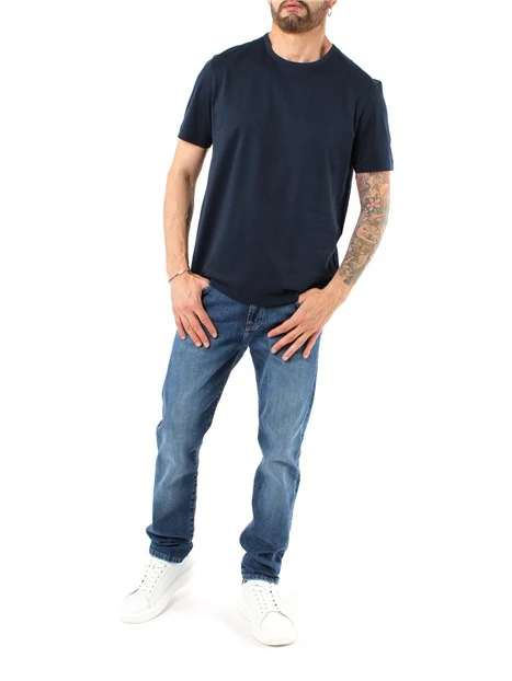 T-SHIRT MANICA CORTA BASICA UOMO BLU