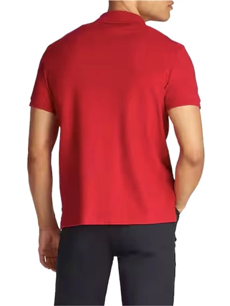POLO MANICA CORTA CON MONOGRAMMA UOMO ROSSO