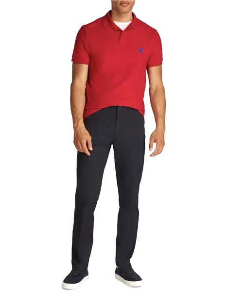 POLO MANICA CORTA CON MONOGRAMMA UOMO ROSSO