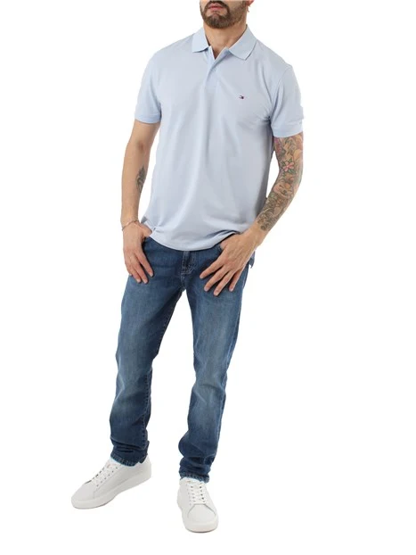 POLO MANICA CORTA PIQUET UOMO CELESTE
