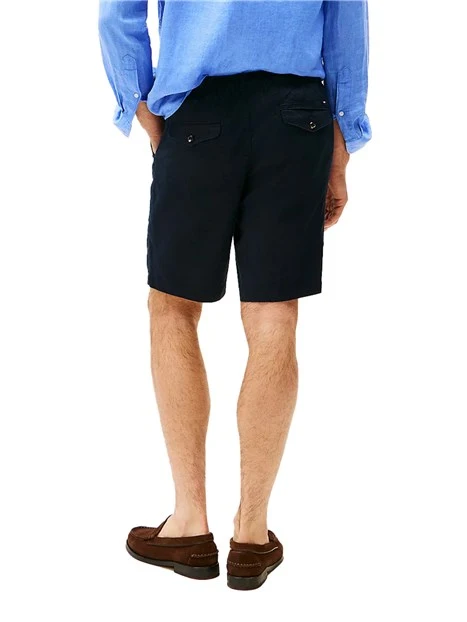 BERMUDA HARLEM IN MISTO LINO UOMO BLU