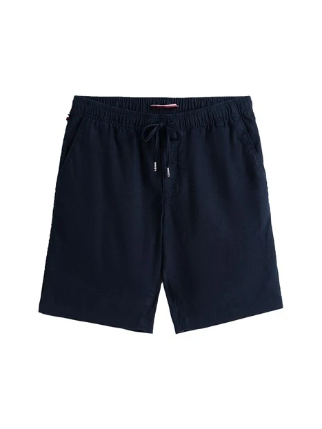 BERMUDA HARLEM IN MISTO LINO UOMO BLU