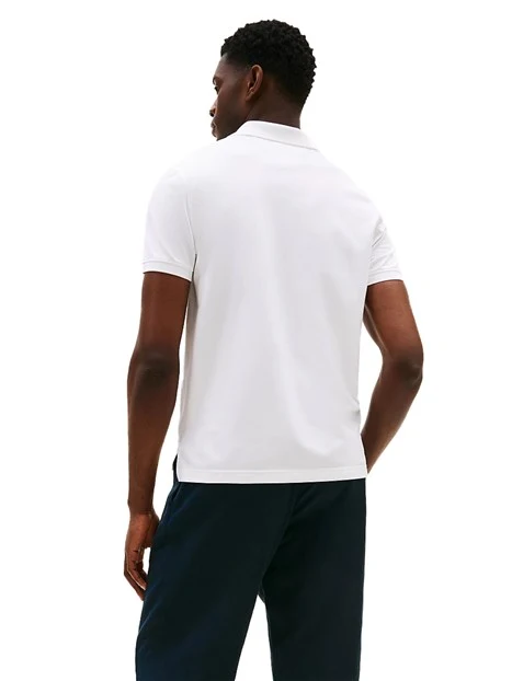 POLO MANICA COTONE IN MISTO COTONE  STRETCH UOMO BIANCO