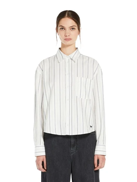 CAMICIA OXFORD A RIGEH DONNA BIANCO