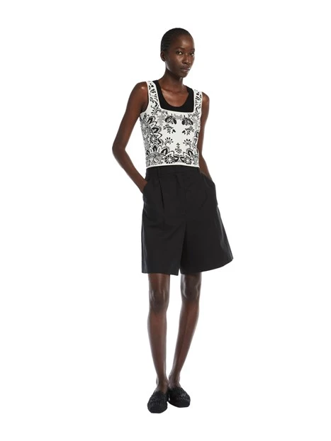 TOP PILADE A FANTASIA DONNA NERO BIANCO