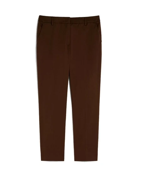 PANTALONI CROPPED A SIGARETTA DONNA MARRONE