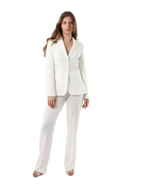 GIACCA BLAZER MONOPETTO IN CADY DONNA AVORIO
