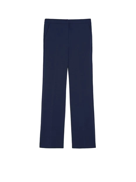 PANTALONI A ZAMPA IN CADY DONNA BLU