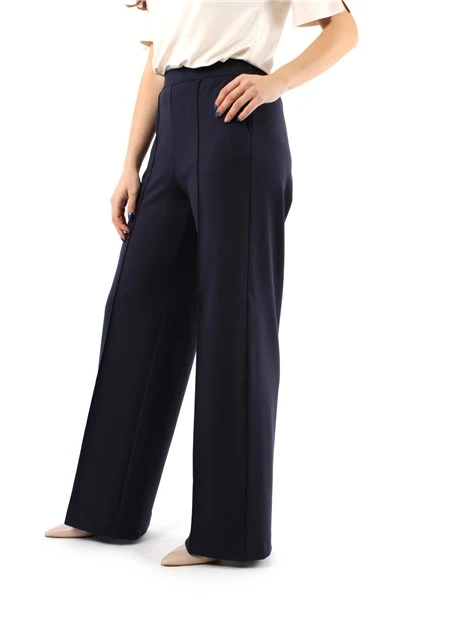 PANTALONI PALAZZO IN JERSEY DONNA BLU