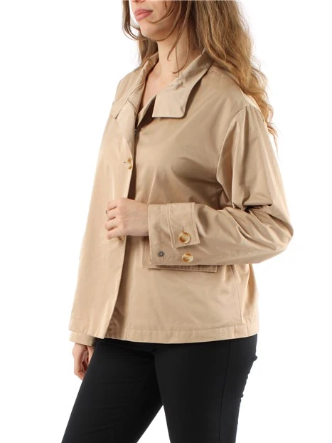 GIACCA IMPERMEABILE IN RASO ANTIGOCCIA DONNA BEIGE