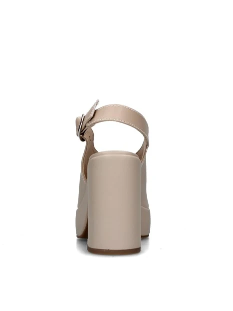 SANDALI TACCO ALTO E513645D DONNA BEIGE