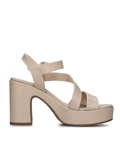 SANDALI TACCO ALTO E410400D DONNA BEIGE