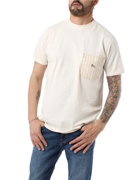 T-SHIRT MANICA CORTA WORK POCKET UOMO BEIGE