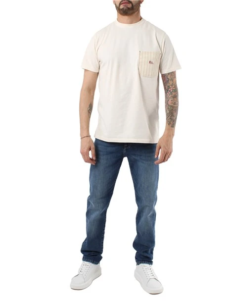 T-SHIRT MANICA CORTA WORK POCKET UOMO BEIGE