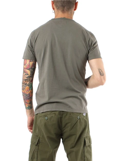 T-SHIRT MANICA CORTA CON STAMPA UOMO VERDE