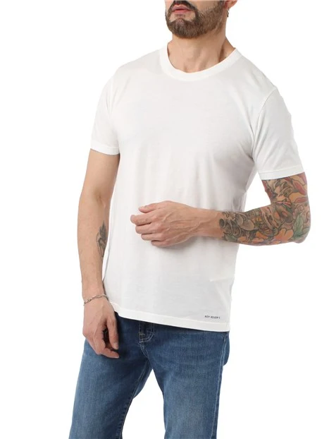 T-SHIRT MANICA CORTA SUPIMA IN COTONE UOMO BIANCO
