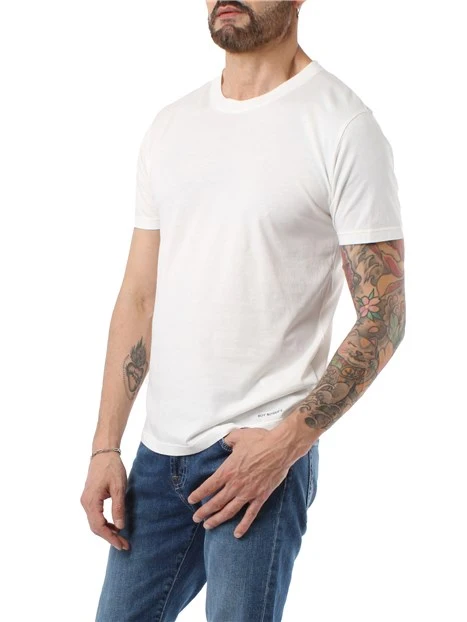 T-SHIRT MANICA CORTA SUPIMA IN COTONE UOMO BIANCO