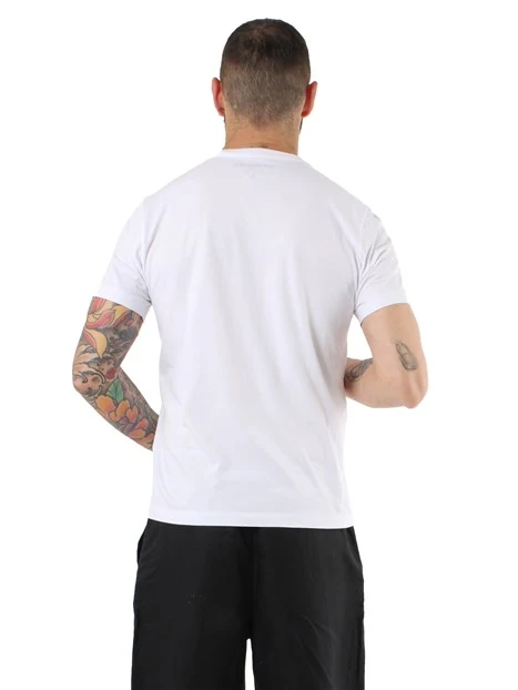 T-SHIRT MANICA CORTA IN PURO COTONE UOMO BIANCO
