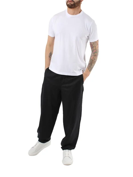 T-SHIRT MANICA CORTA IN PURO COTONE UOMO BIANCO