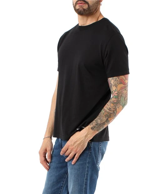 T-SHIRT MANICA CORTA PIMA IN JERSEY DI COTONE UOMO NERO