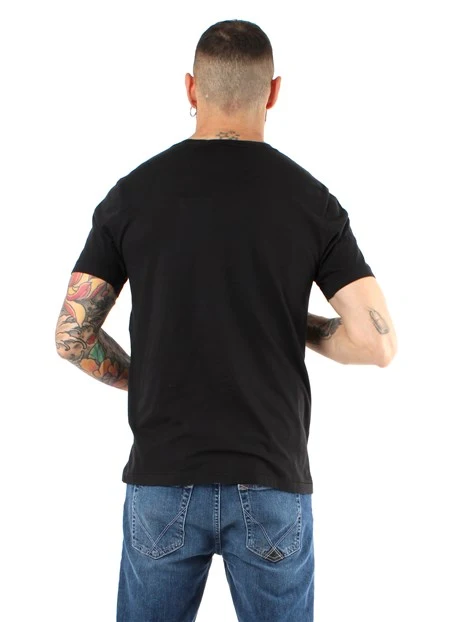 T-SHIRT MANICA CORTA PIMA IN JERSEY DI COTONE UOMO NERO