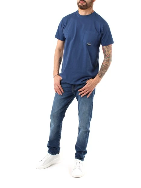 T-SHIRT MANICHE CORTE POCKET IN JERSEY UOMO BLU