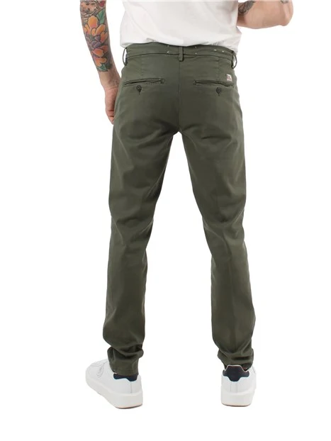 PANTALONE SLIM NEW ROLF UOMO VERDE