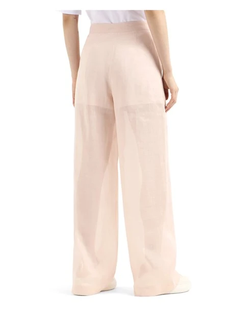 PANTALONI PALAZZO IN RAMIE DONNA ROSA