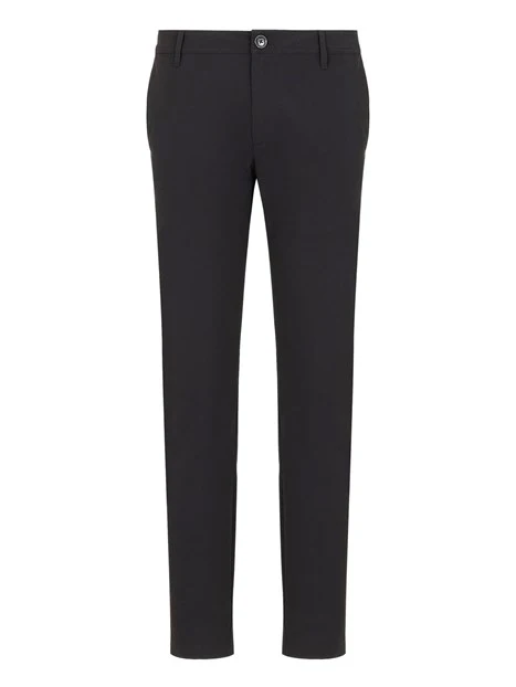 PANTALONI CHINO IN TWILL UOMO NERO