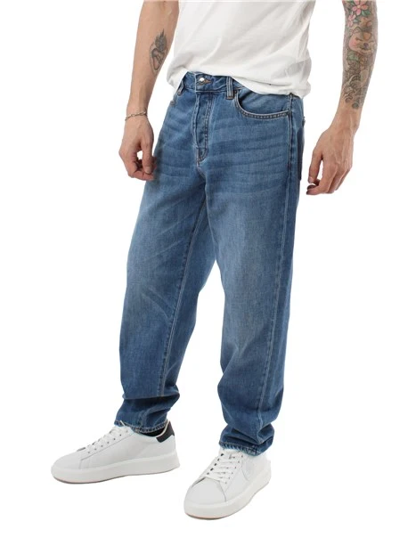 JEANS 5 TASCHE CARROT FIT UOMO BLU