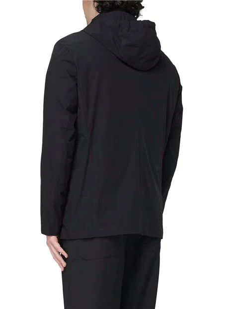 GIACCA BLAZER MONOPETTO CON CAPPUCCIO UOMO NERO