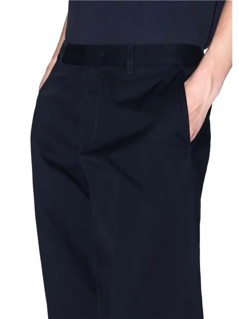 PANTALONI CHINO IN COTONE UOMO BLU NAVY