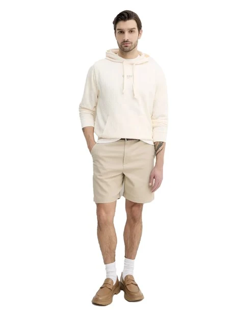 BERMUDA IN COTONE REGULAR FIT UOMO BEIGE