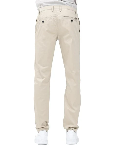 PANTALONI CHINO IN COTONE STRETCH UOMO BEIGE