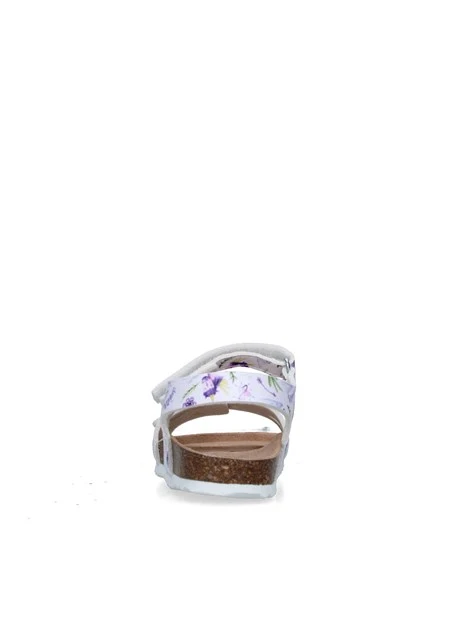 SANDALI BASSI J028MC00004 ADRIEL BAMBINA BIANCO LILLA