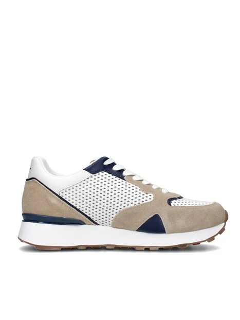 SNEAKERS BASSE AGM451401 UOMO BIANCO BEIGE