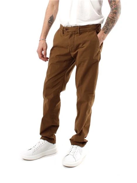 PANTALONI CHINO TIME UOMO MARRONE