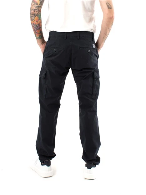 PANTALONI CARGO GALWAY IN POPELINE UOMO BLU NAVY