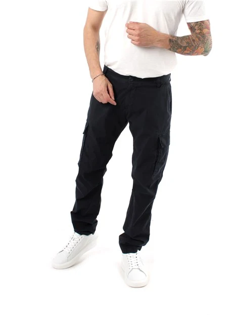 PANTALONI CARGO GALWAY IN POPELINE UOMO BLU NAVY