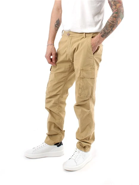 PANTALONI CARGO GALWAY IN POPELINE UOMO BEIGE