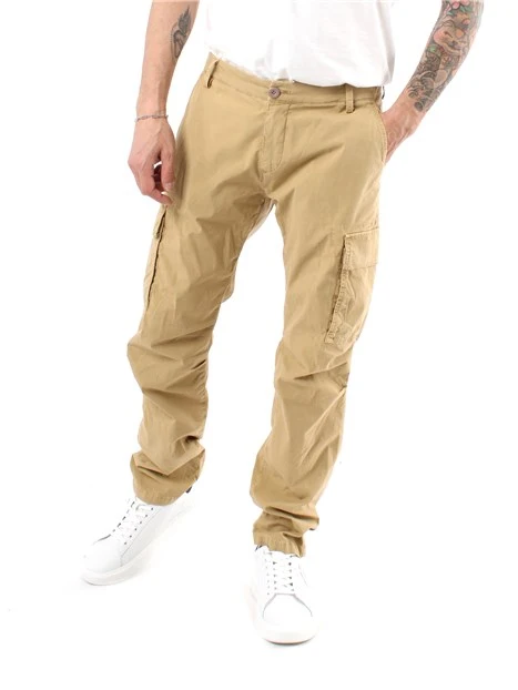 PANTALONI CARGO GALWAY IN POPELINE UOMO BEIGE