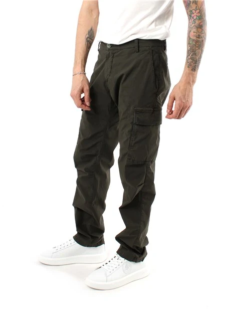 PANTALONI CARGO GALWAY IN POPELINE UOMO VERDE