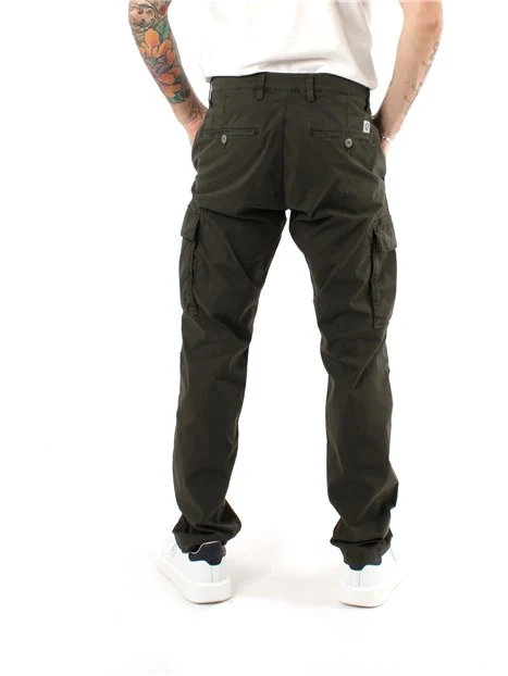 PANTALONI CARGO GALWAY IN POPELINE UOMO VERDE