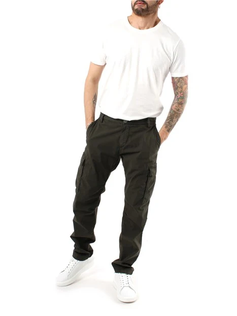 PANTALONI CARGO GALWAY IN POPELINE UOMO VERDE