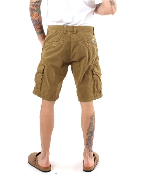BERMUDA CARGO IN GABARDINE DI COTONE UOMO BEIGE