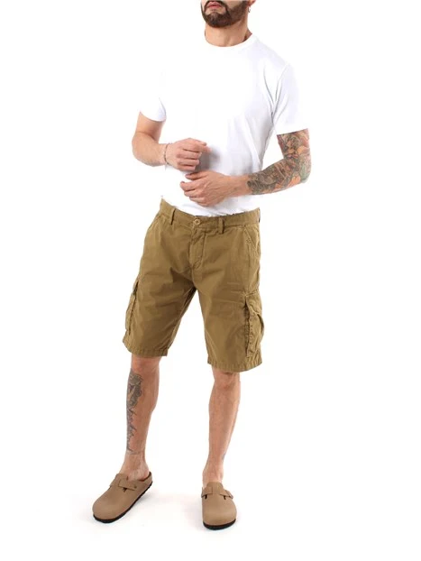 BERMUDA CARGO IN GABARDINE DI COTONE UOMO BEIGE