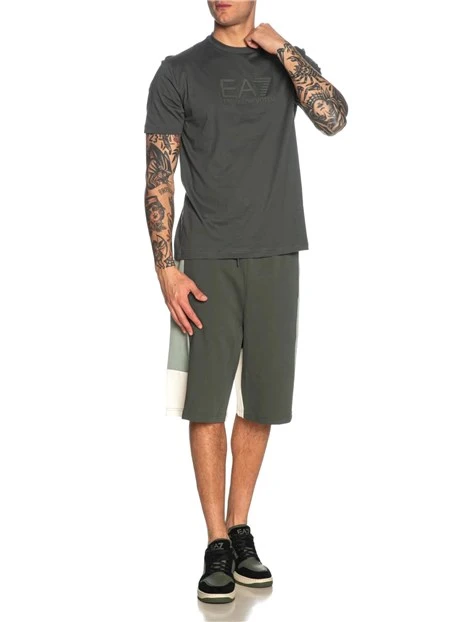 T-SHIRT MANICA CORTA GIROCOLLO VISIBILITY IN COTONE UOMO VERDE